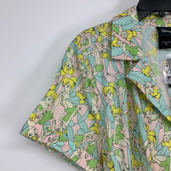 Torrid Disney Dress Peter Pan Tinkerbell Swing Button Belted NWT - Picture 4 of 14